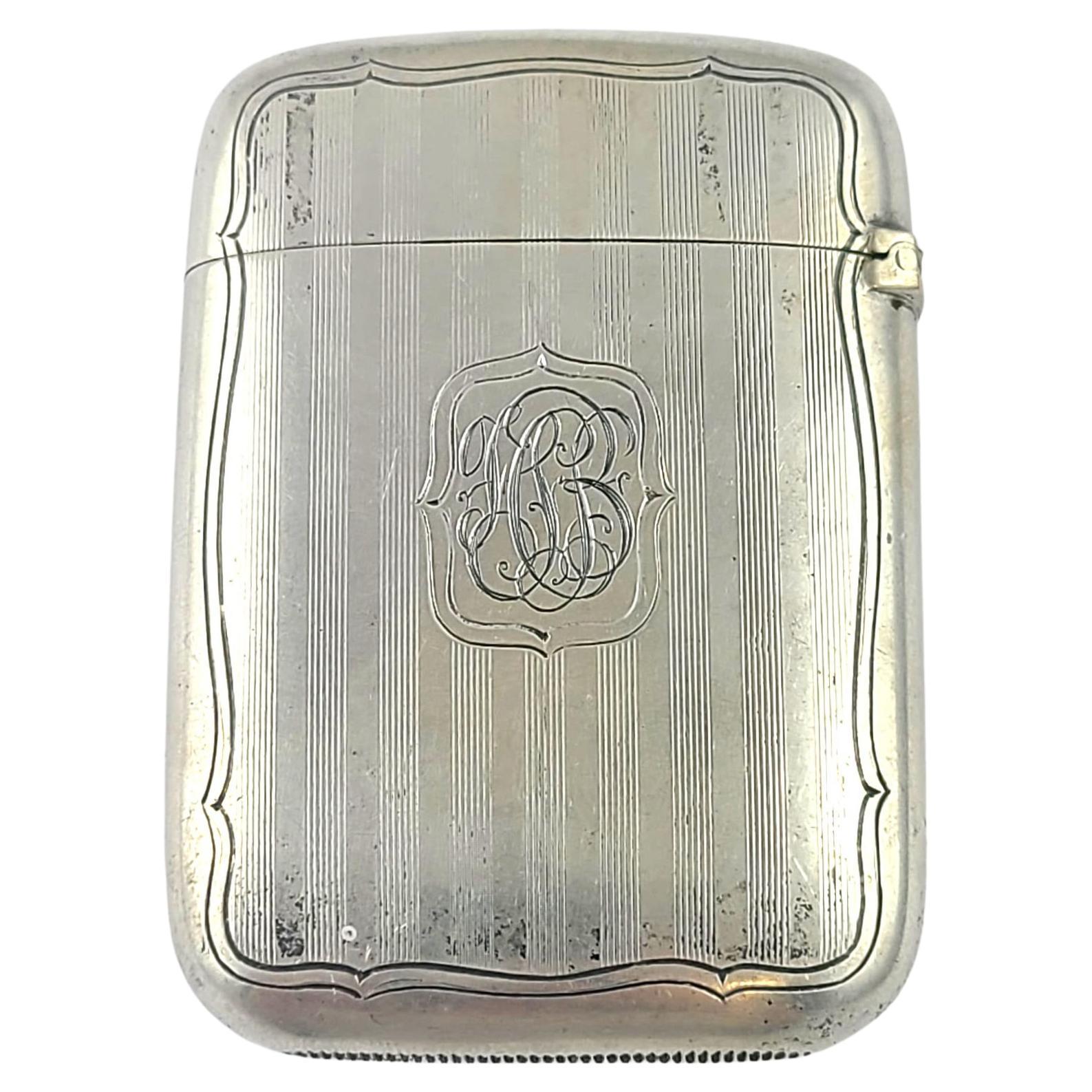 R Wallace & Sons Mfg Co Sterling Silver Match Safe/Vesta Case with Monogram