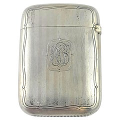 Antique R Wallace & Sons Mfg Co Sterling Silver Match Safe/Vesta Case with Monogram