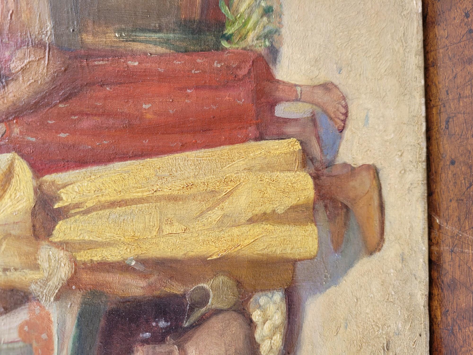 Peinture R Weisse, scène de rue, peinture orientaliste, fin 19e début 20e siècle en vente