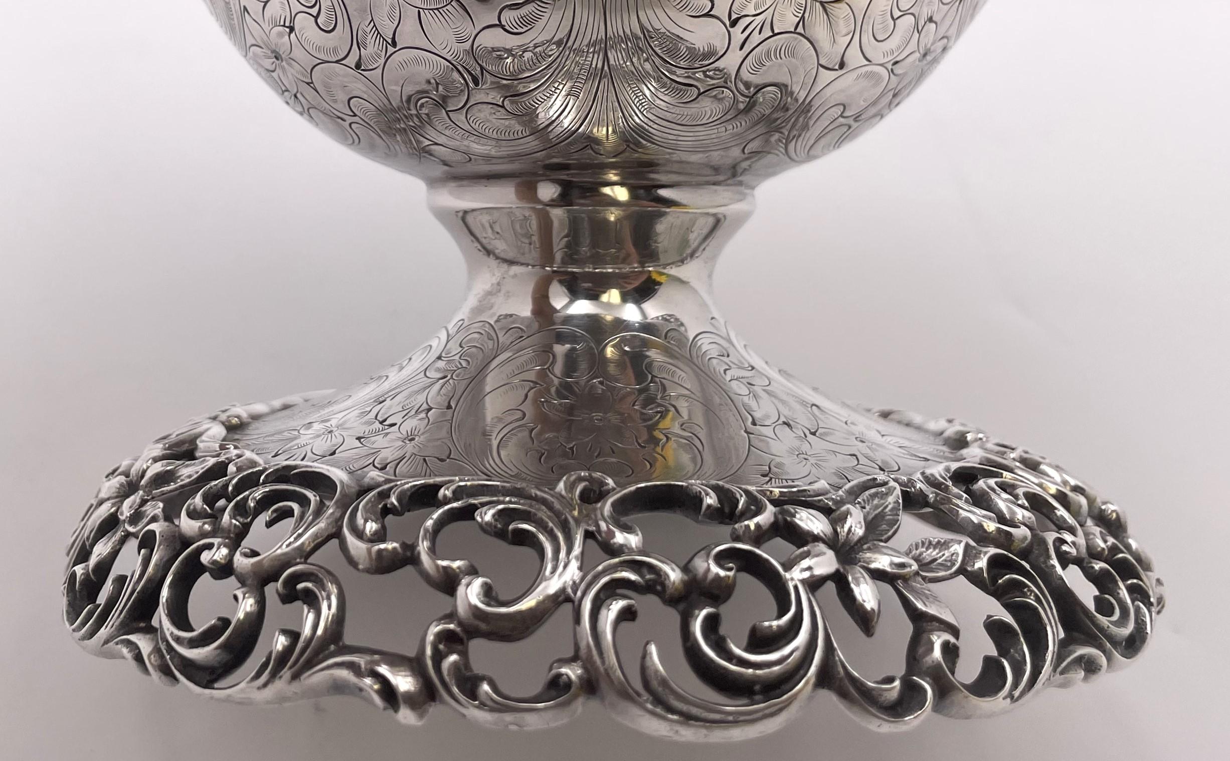 R Williams Jarrón/cesta nupcial de plata de ley de estilo Art Nouveau Principios del siglo XX en venta 5