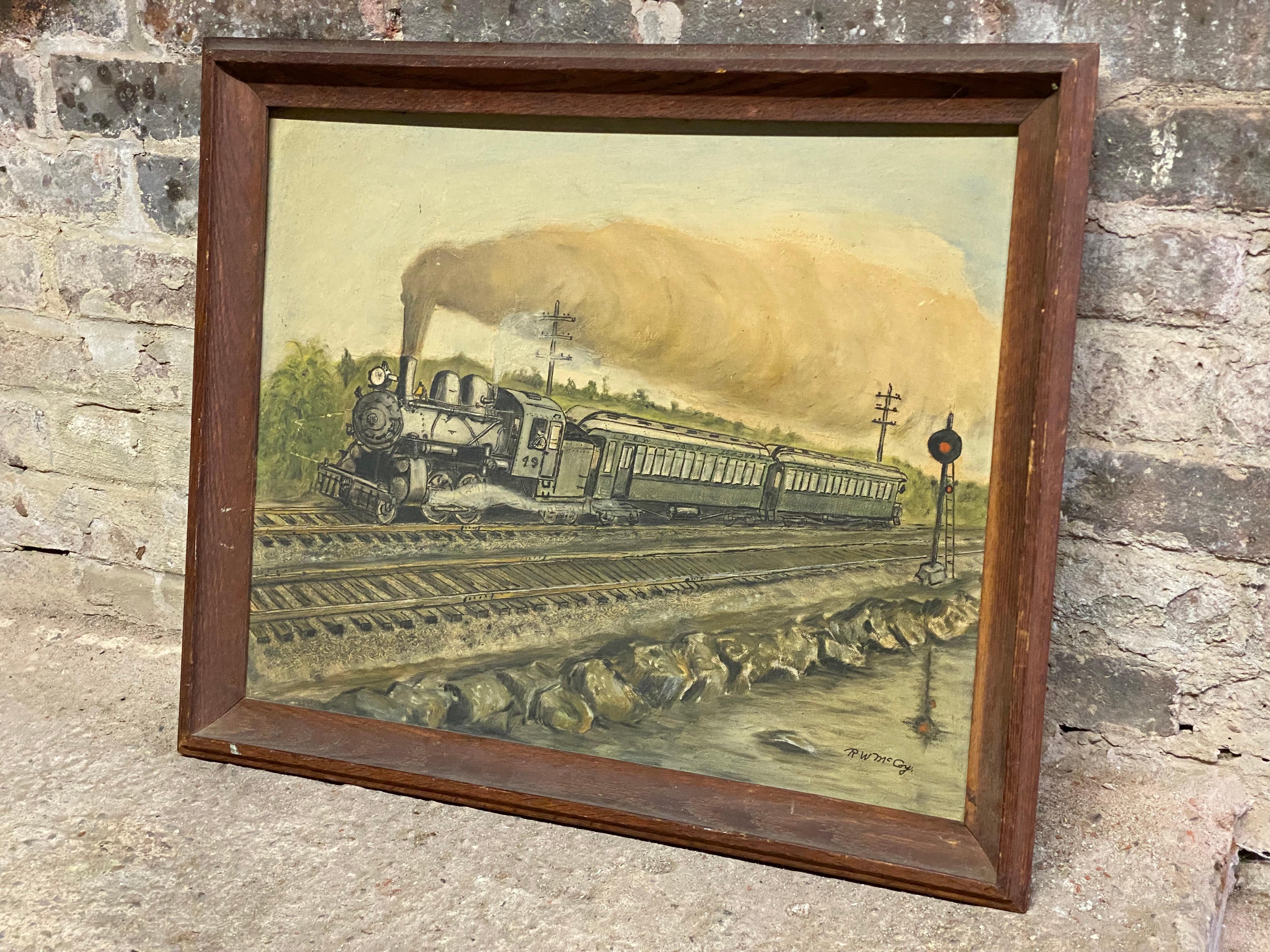 R Wilson McCoy, New York Central Railroad, Locomotive-Gemälde (Industriell) im Angebot