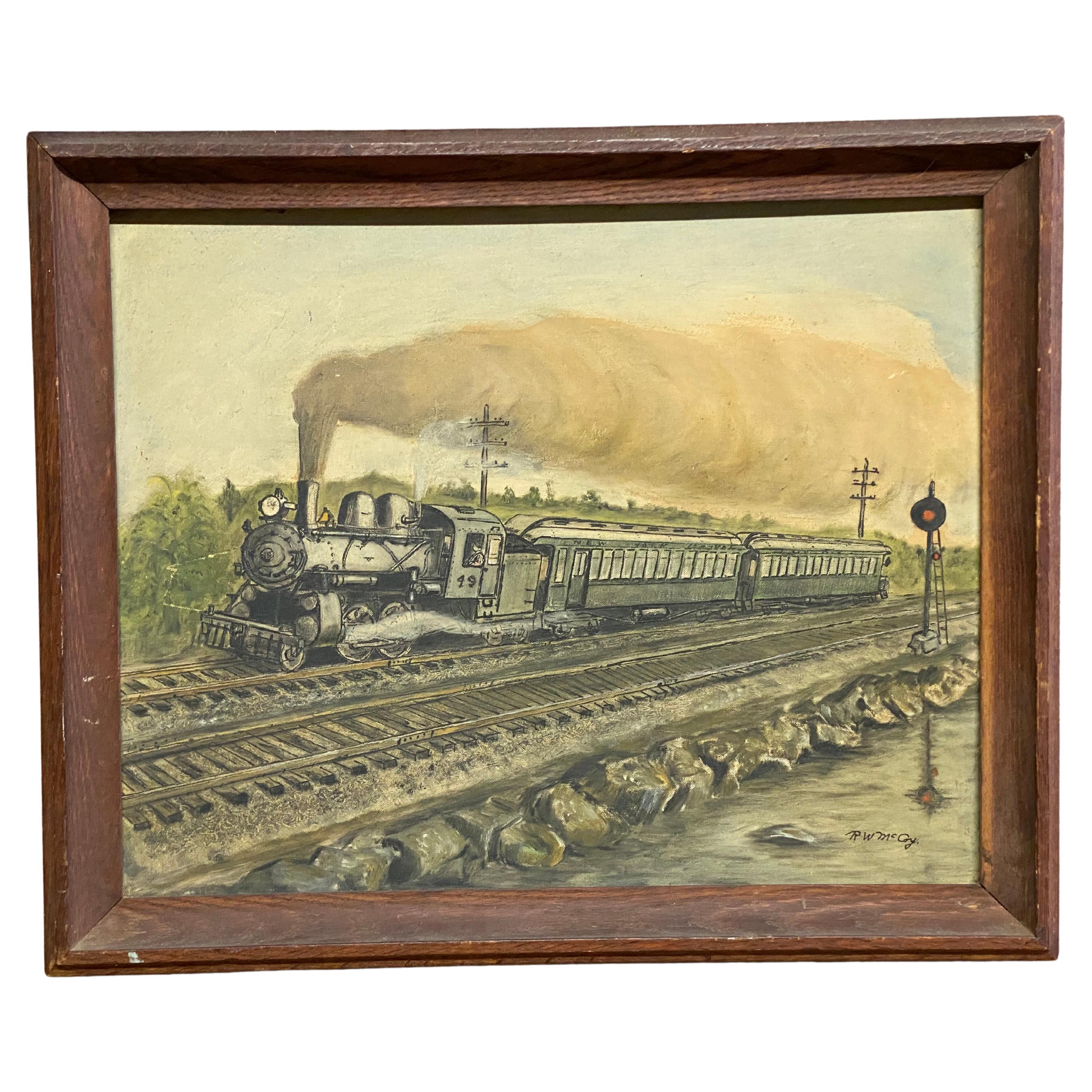R Wilson McCoy, New York Central Railroad Locomotive Painting For Sale