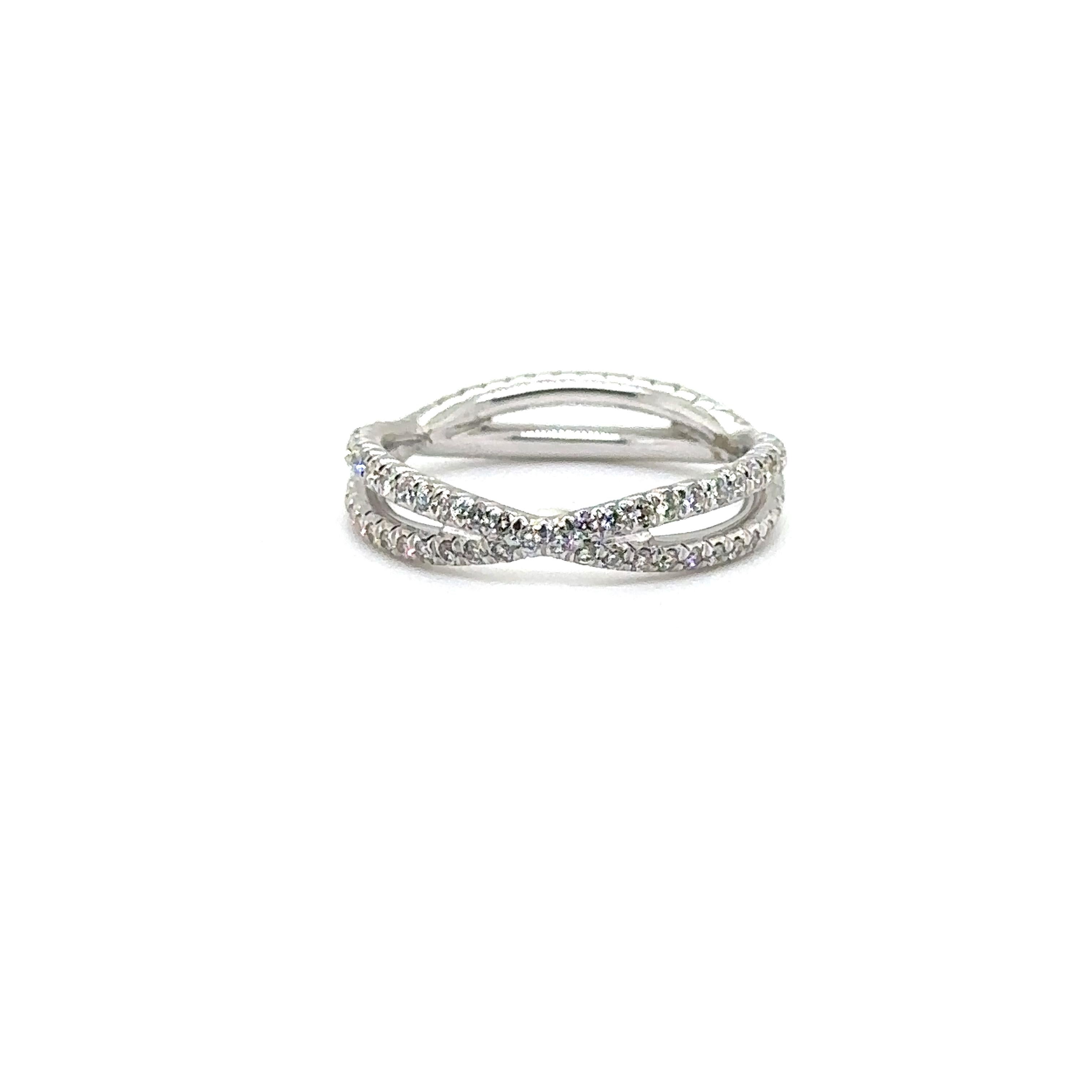 Taglio brillante R-XN100 - ANELLO IN ORO BIANCO 18K con DIAMANTI in vendita