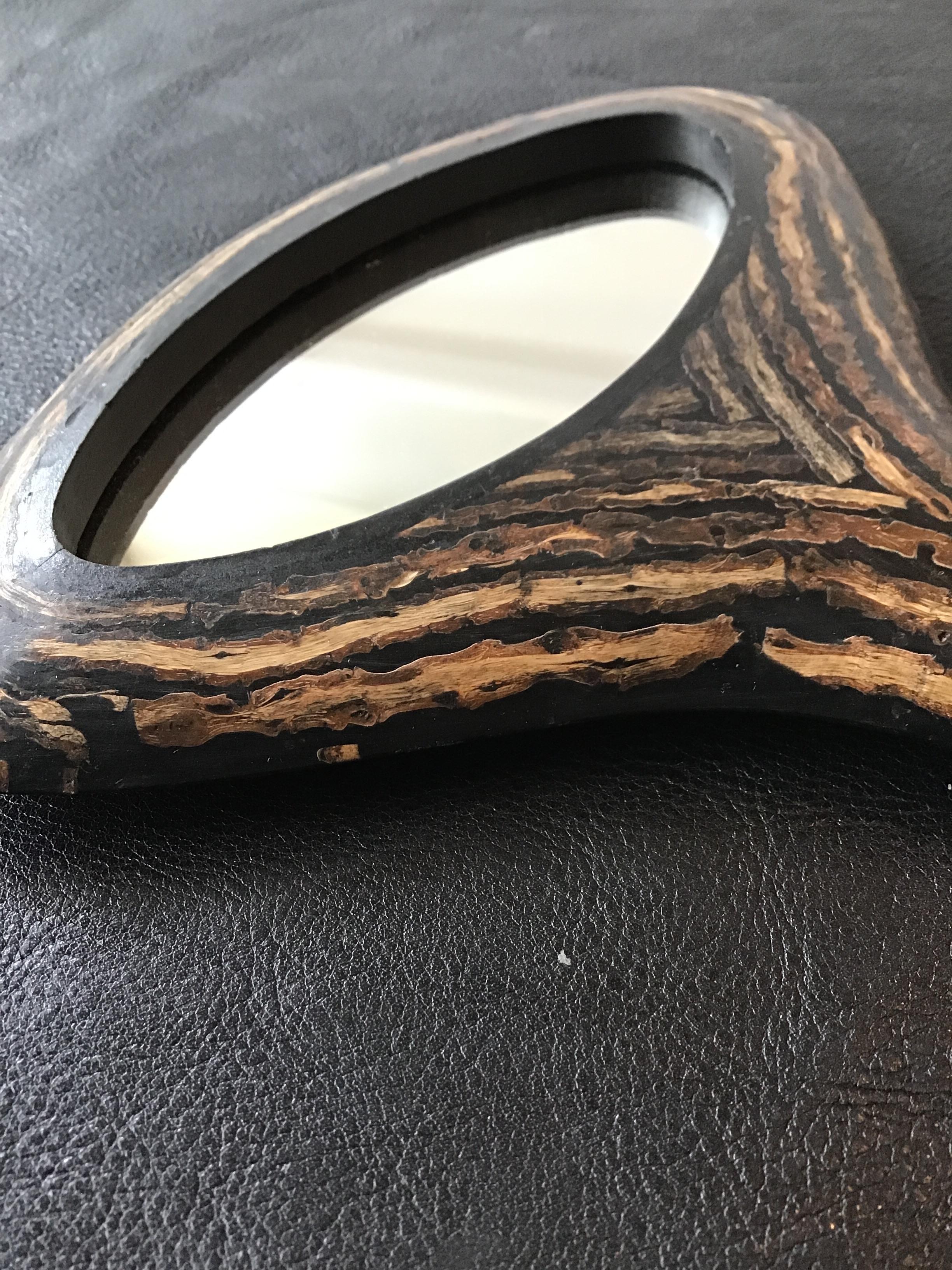 R & Y Augousti Exotic Wood Hand Mirror 1