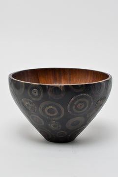 R & Y Augousti French Modern Marquetry & Shagreen Bowl