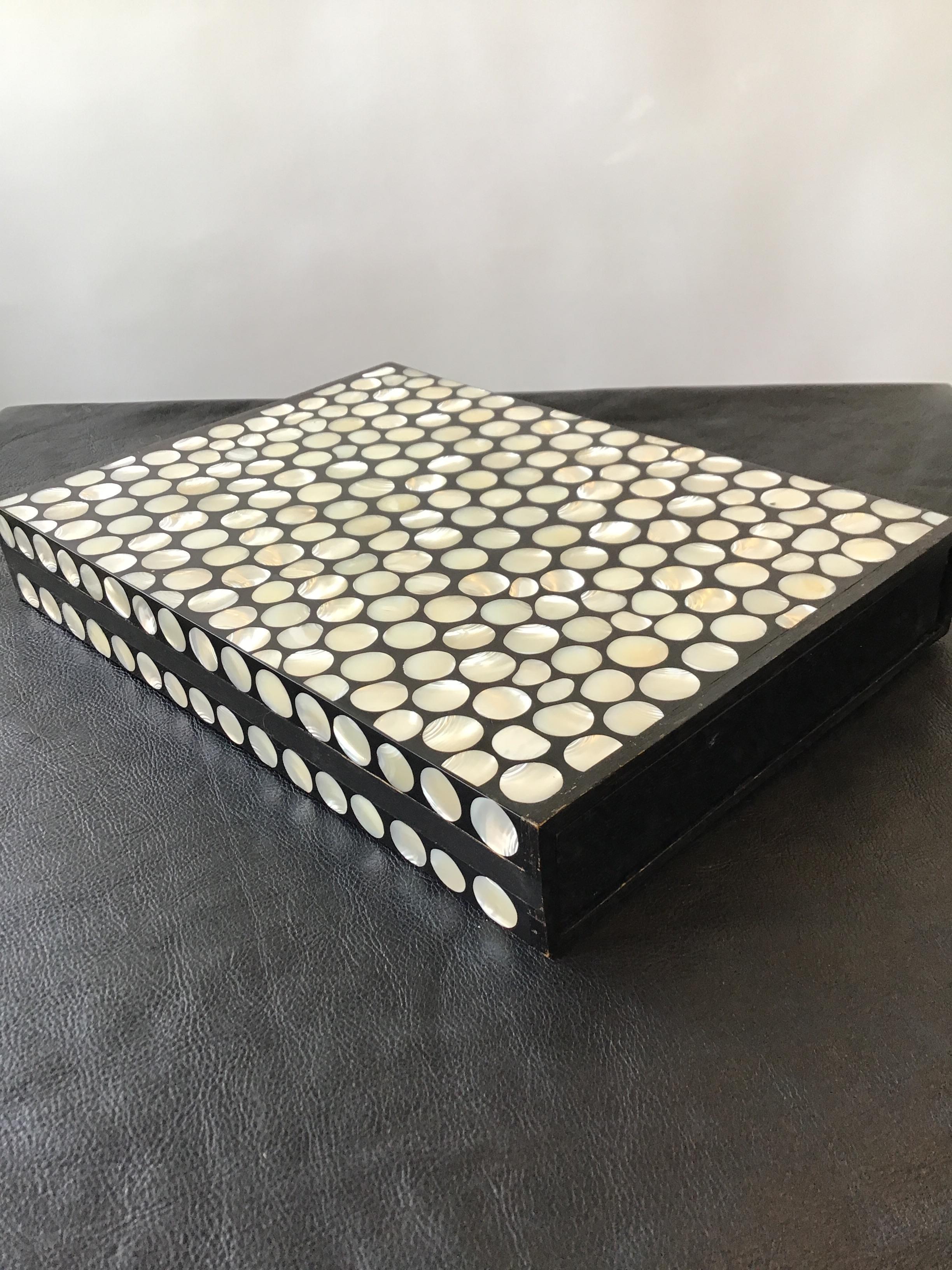Contemporary R & Y Augousti Mother of Pearl Box