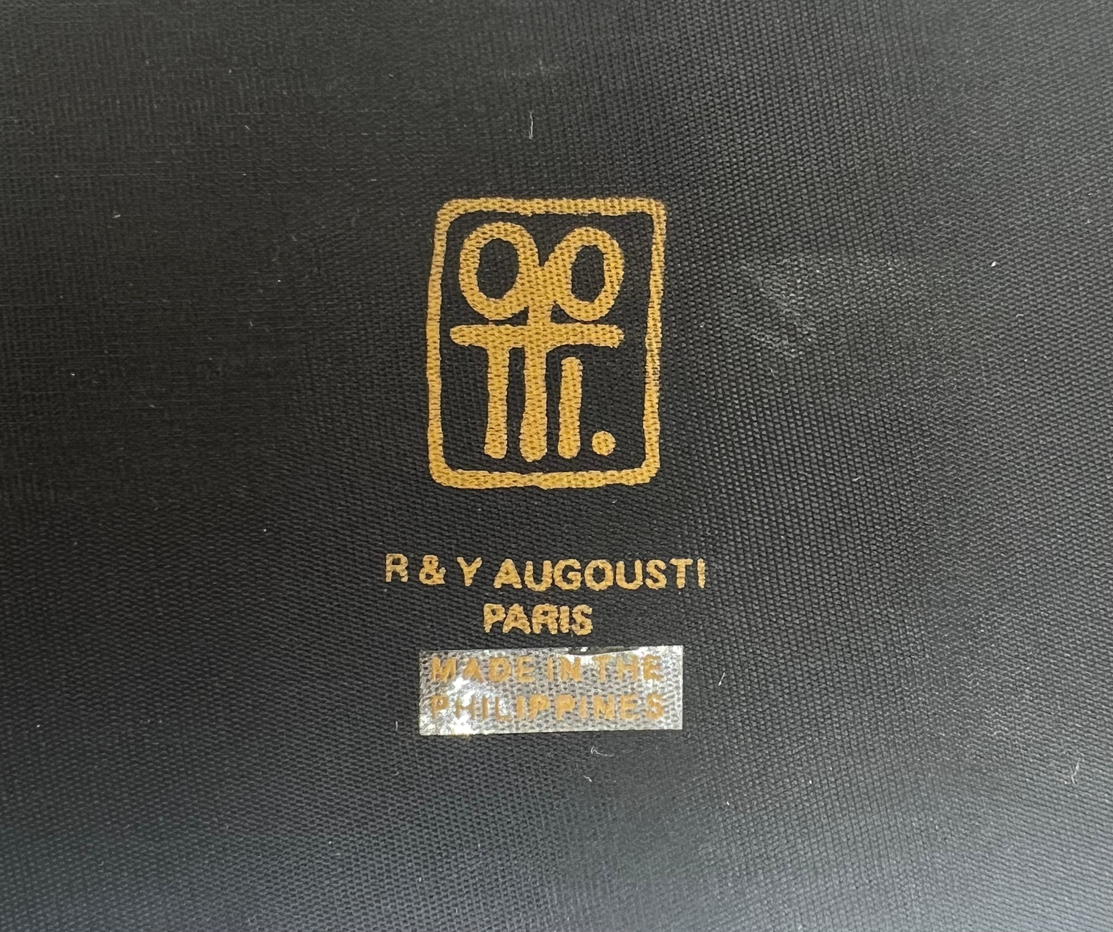 R & Y Augousti Paris France Applied Ivy Snakeskin Decorative Table Box en vente 3