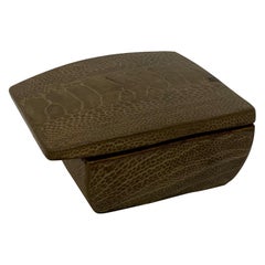 R & Y Augousti Paris Lizard Skin Jewelry Box