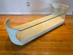 R & Y Augousti Paris Shagreen and Glass Coffee Table