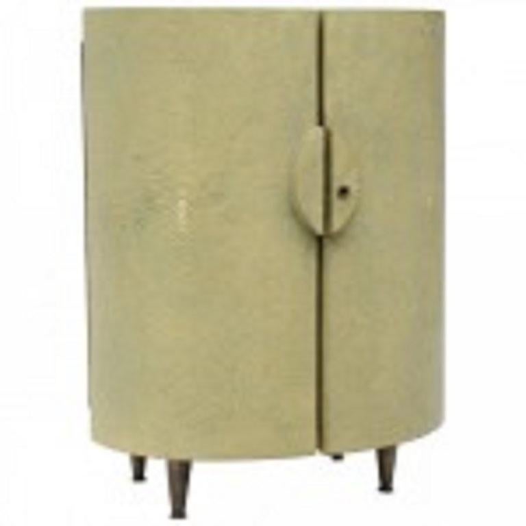 Moderne R & Y Augousti Armoire à bijoux recouverte de galuchat en vente