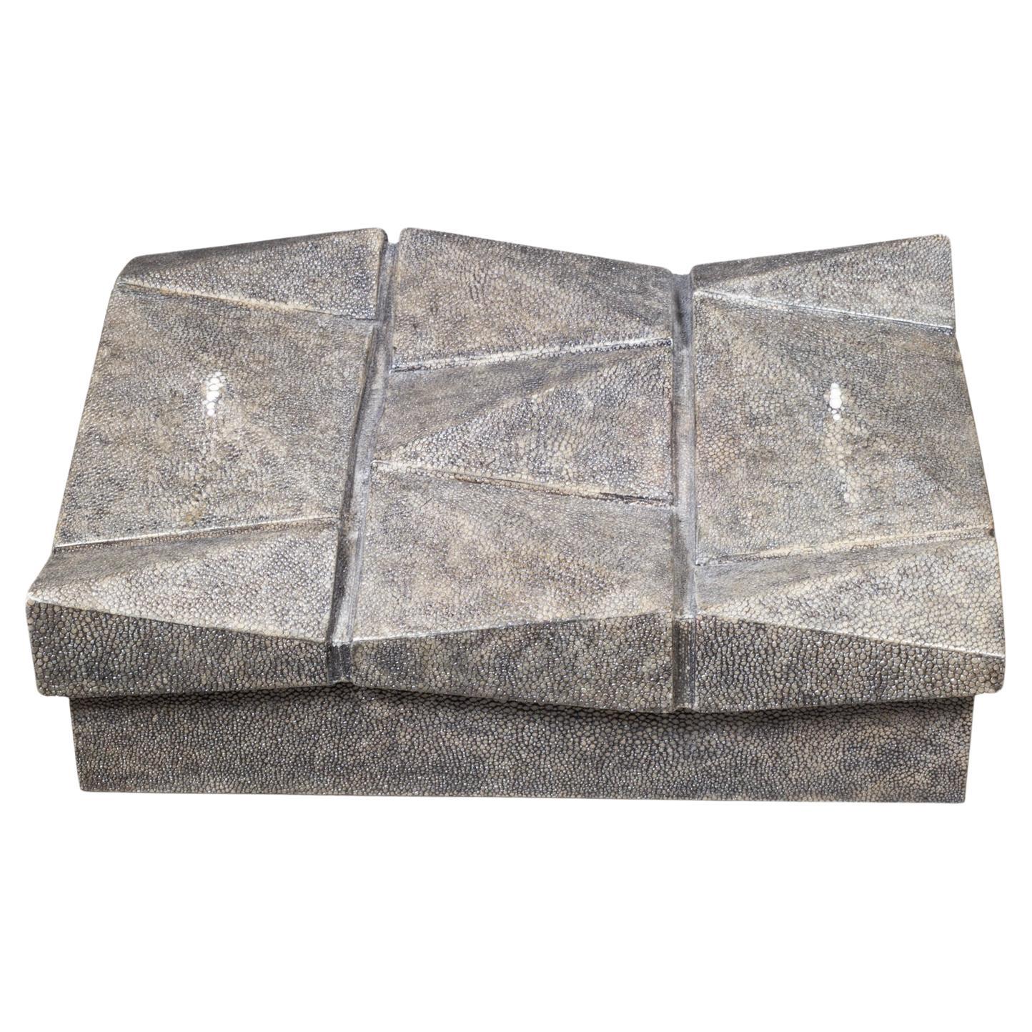 R & Y Augousti Shagreen Decorative Rhombas Box