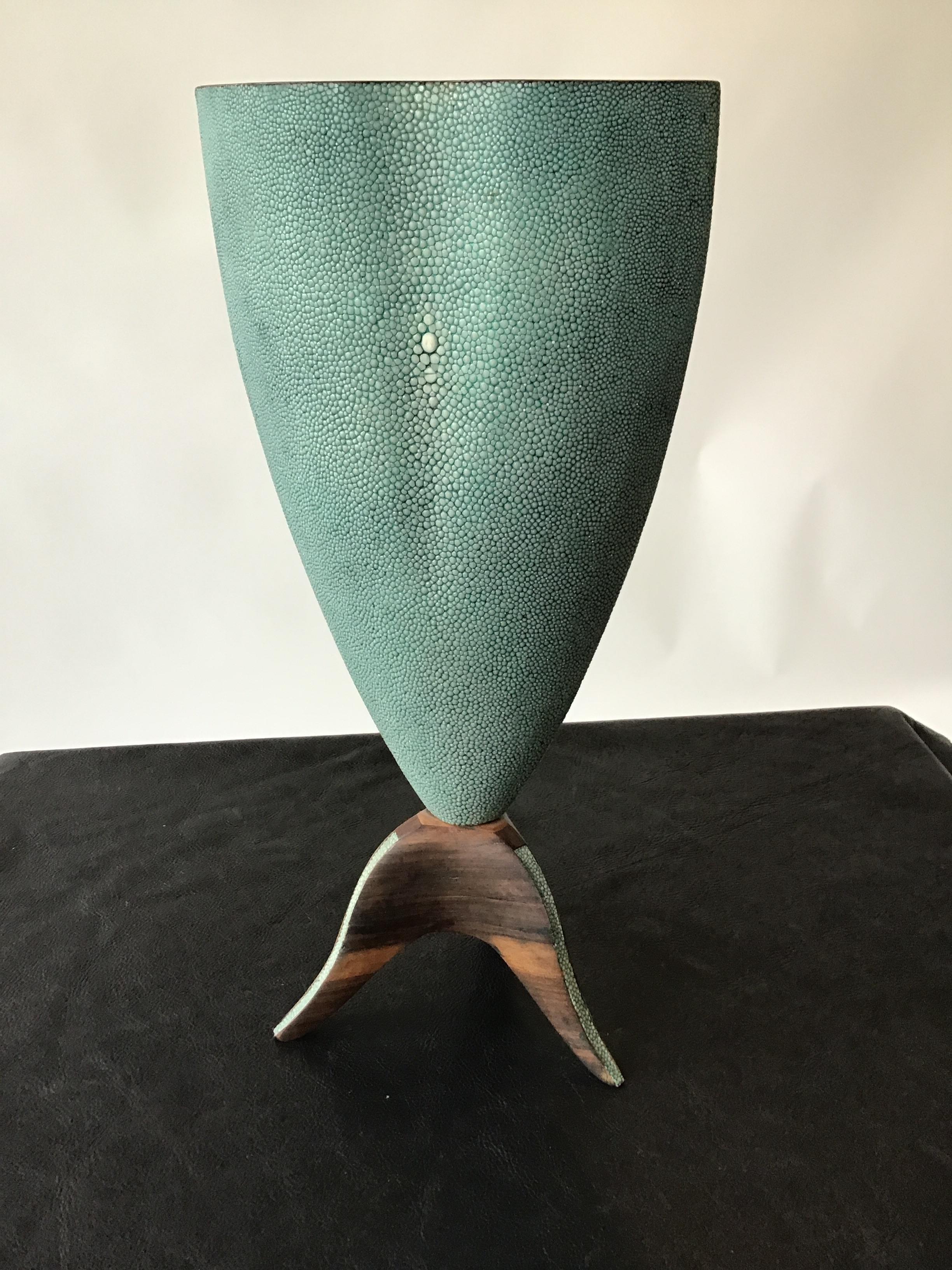 R & Y Augousti Shagreen Vase For Sale 2