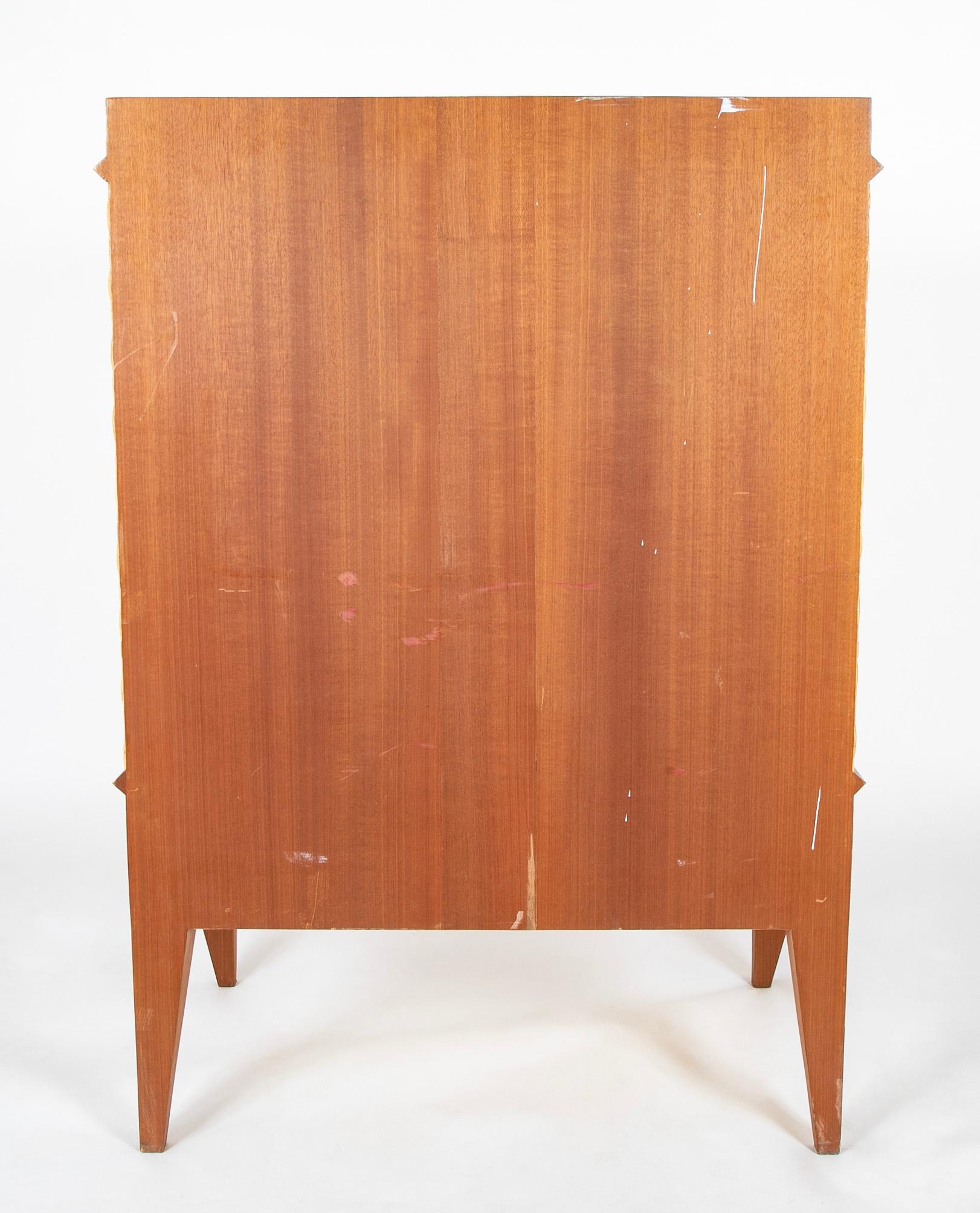 R & Y Augousti Style Lacquered Bamboo, Pen Shell and Egg Shell Cabinet  For Sale 11