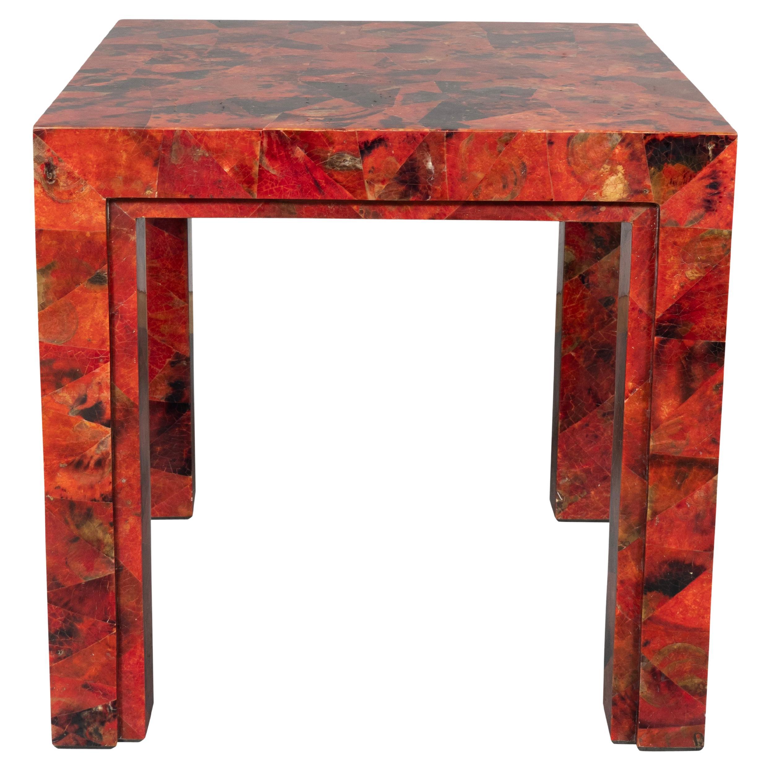 R & Y Augousti Tessellated Horn Table For Sale