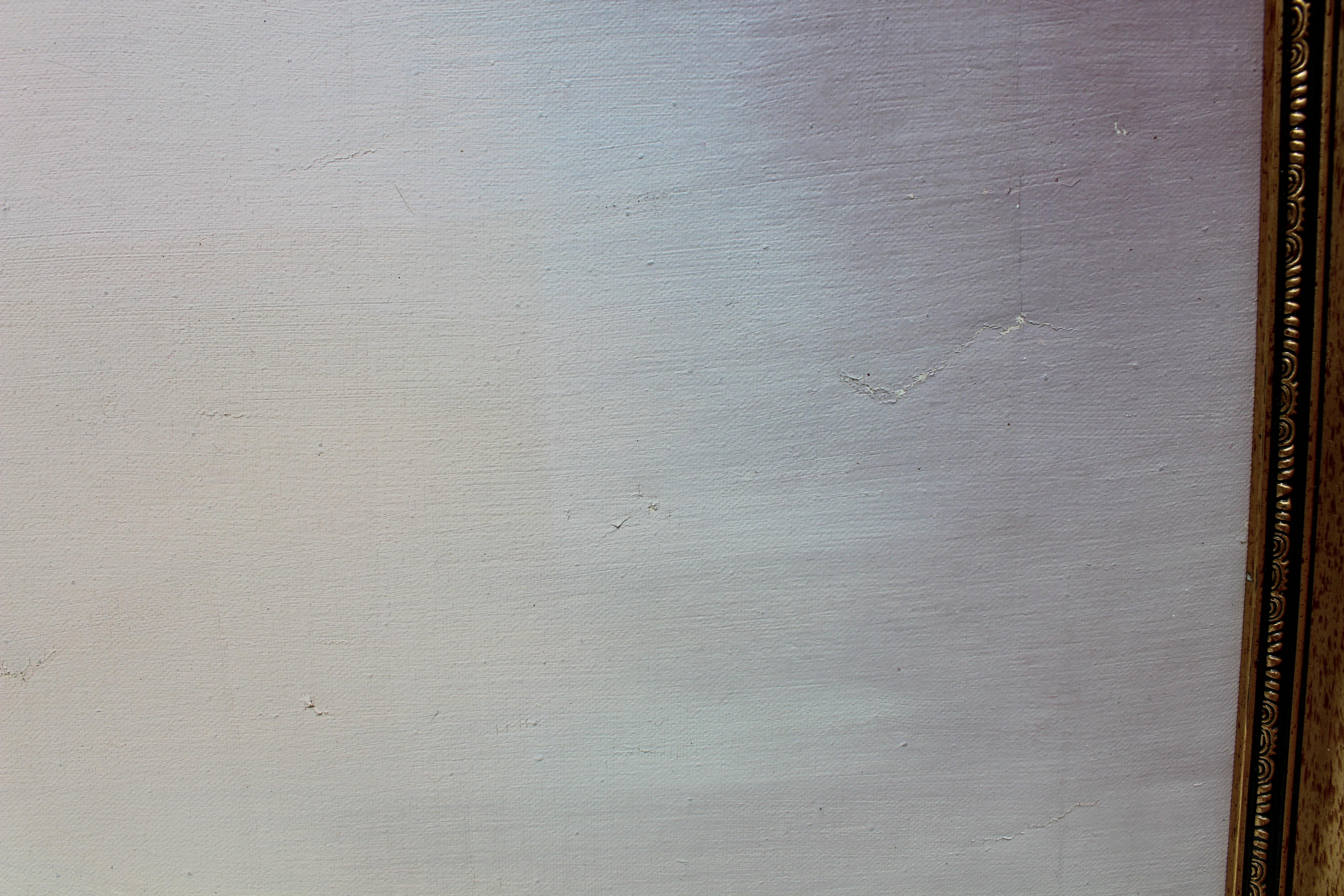 Großes Vintage-Ölgemälde auf Leinwand, R.Young, Ballerina, signiert, gerahmt im Angebot 3