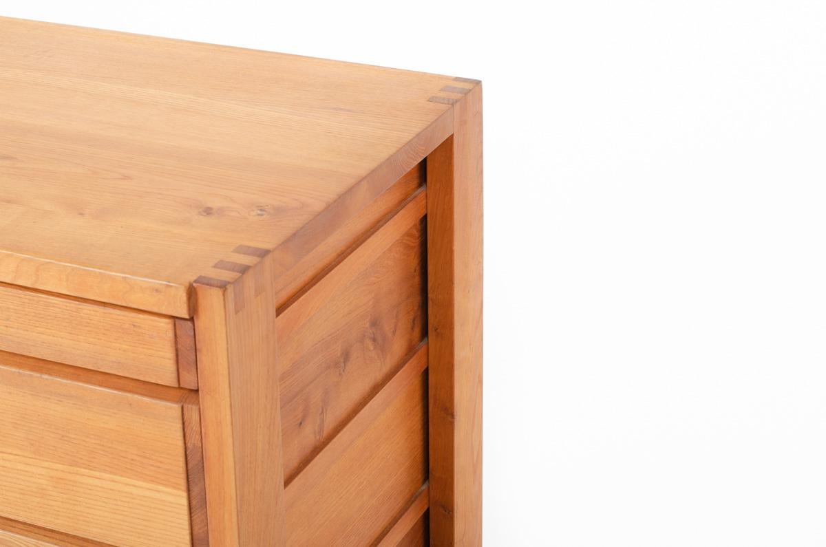  R03 chest of drawers by Pierre Chapo in elm 1980 1