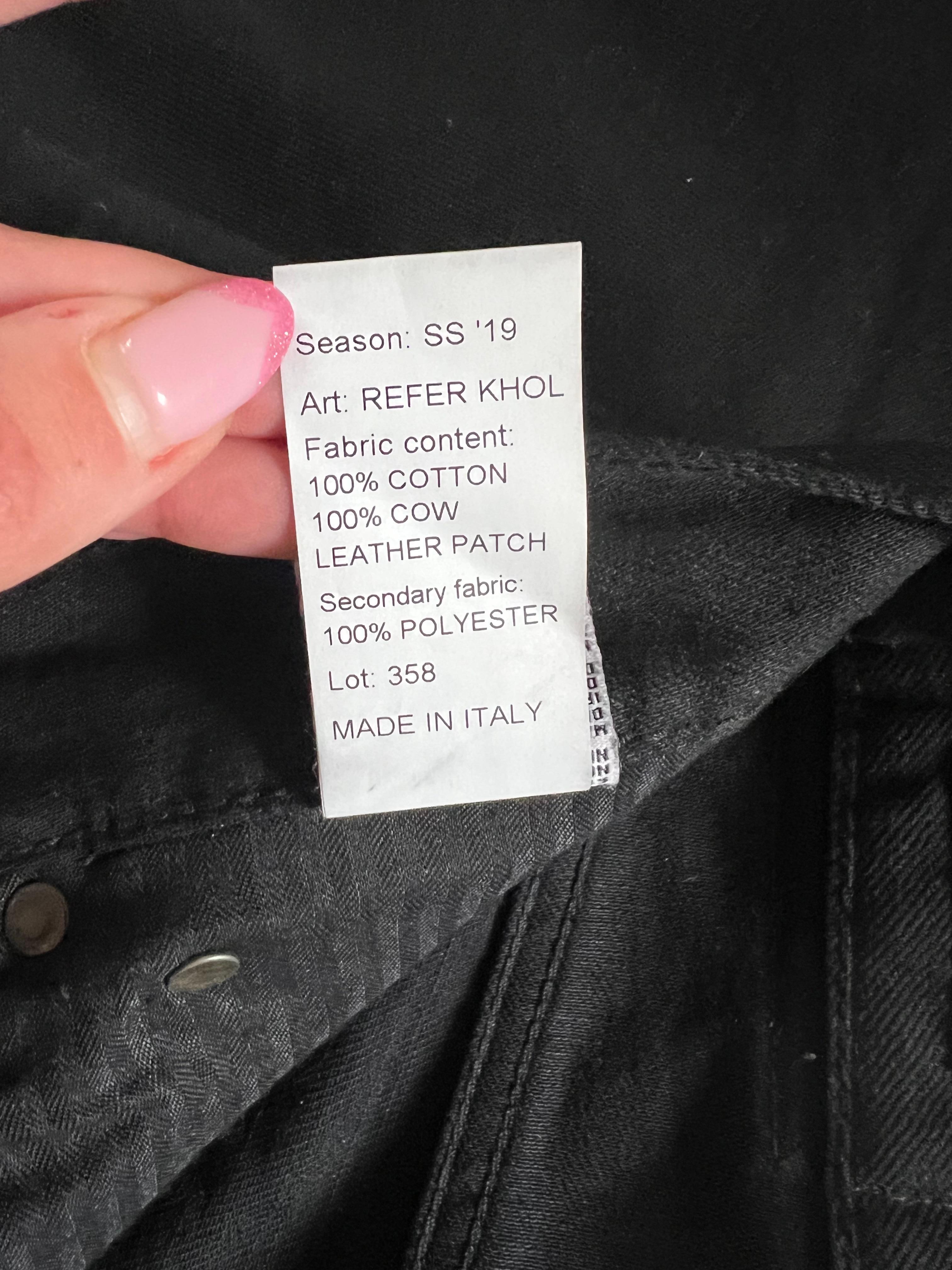 R13 Black Sequin Boyfriend Jeans Pants, Size 25 For Sale 5