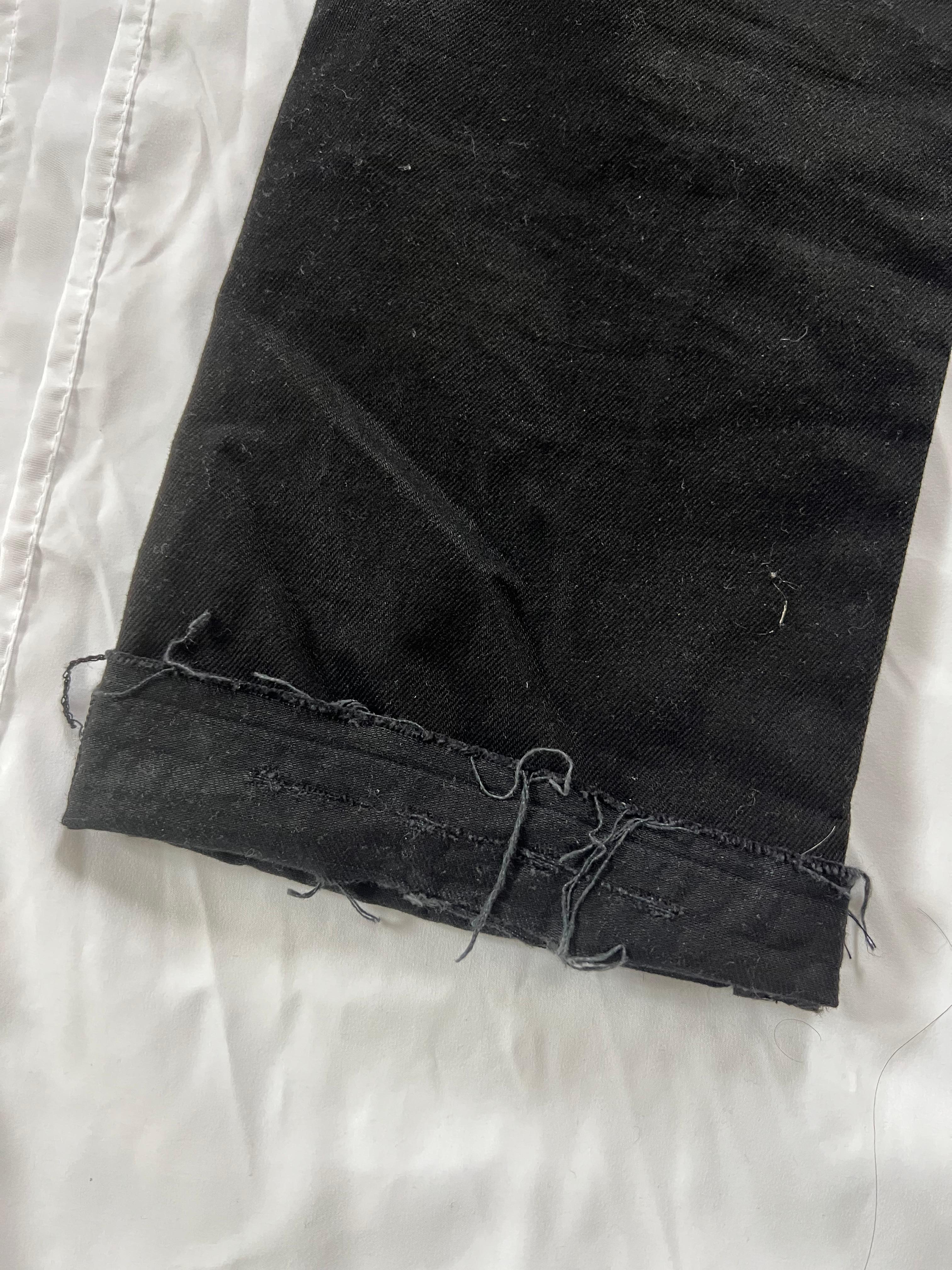 R13 Black Sequin Boyfriend Jeans Pants, Size 25 For Sale 1