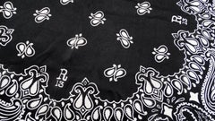 R13 Black & White Paisley Bandana Silk Scarf
