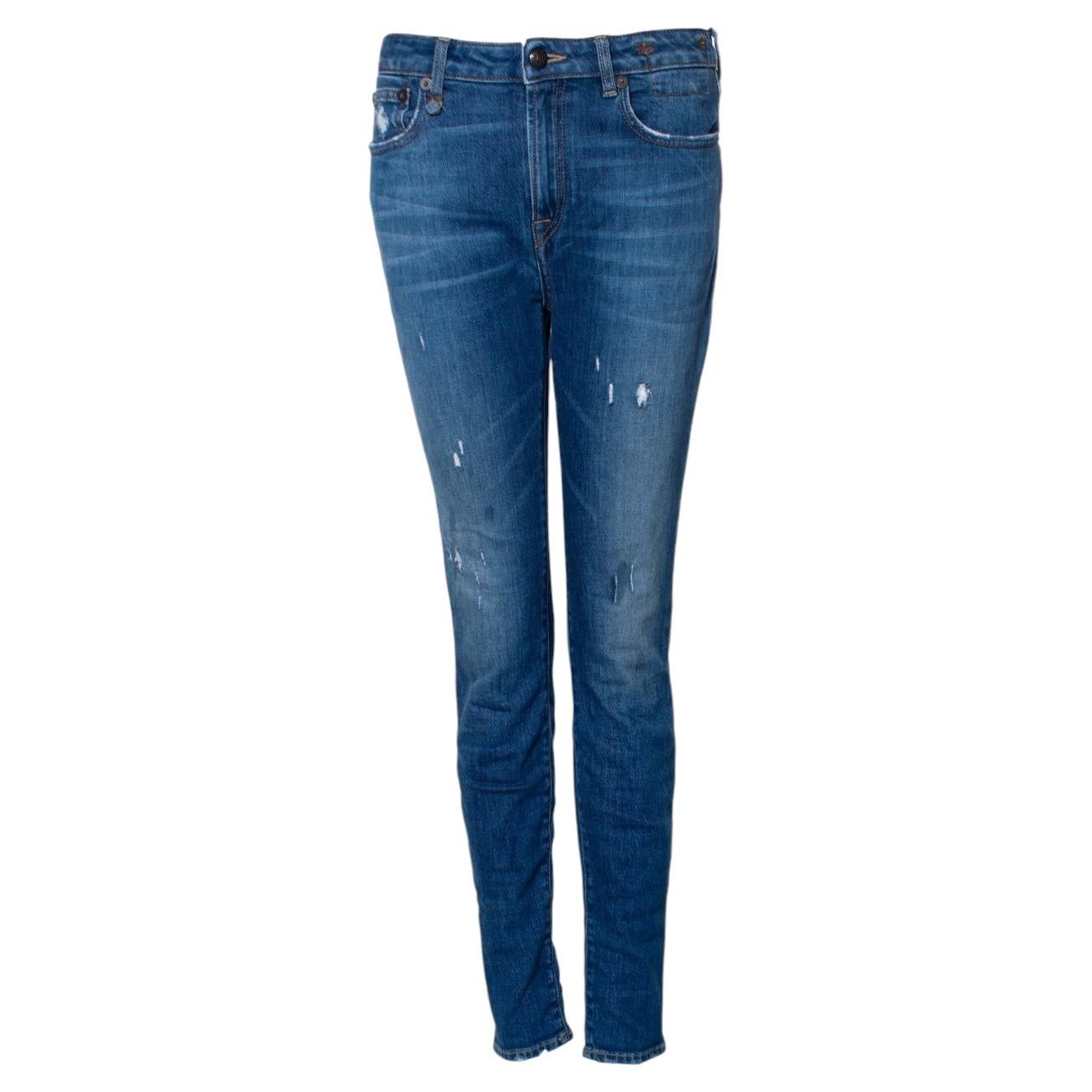 R13, vaqueros pitillo azules Alison