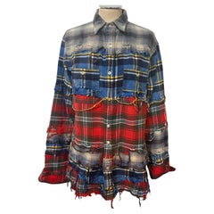 R13 Blue and Red Tartan Shirt Size S R13 Blue and Red Tartan Shirt Size S