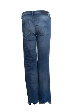R13, blue Jane jeans with raw edges