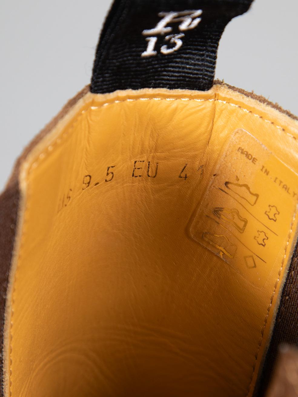 R13 Botas de doble plataforma de ante marrón talla EU 41 1