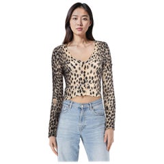 R13 Cheetah Baby Cashmere Cardigan Size S