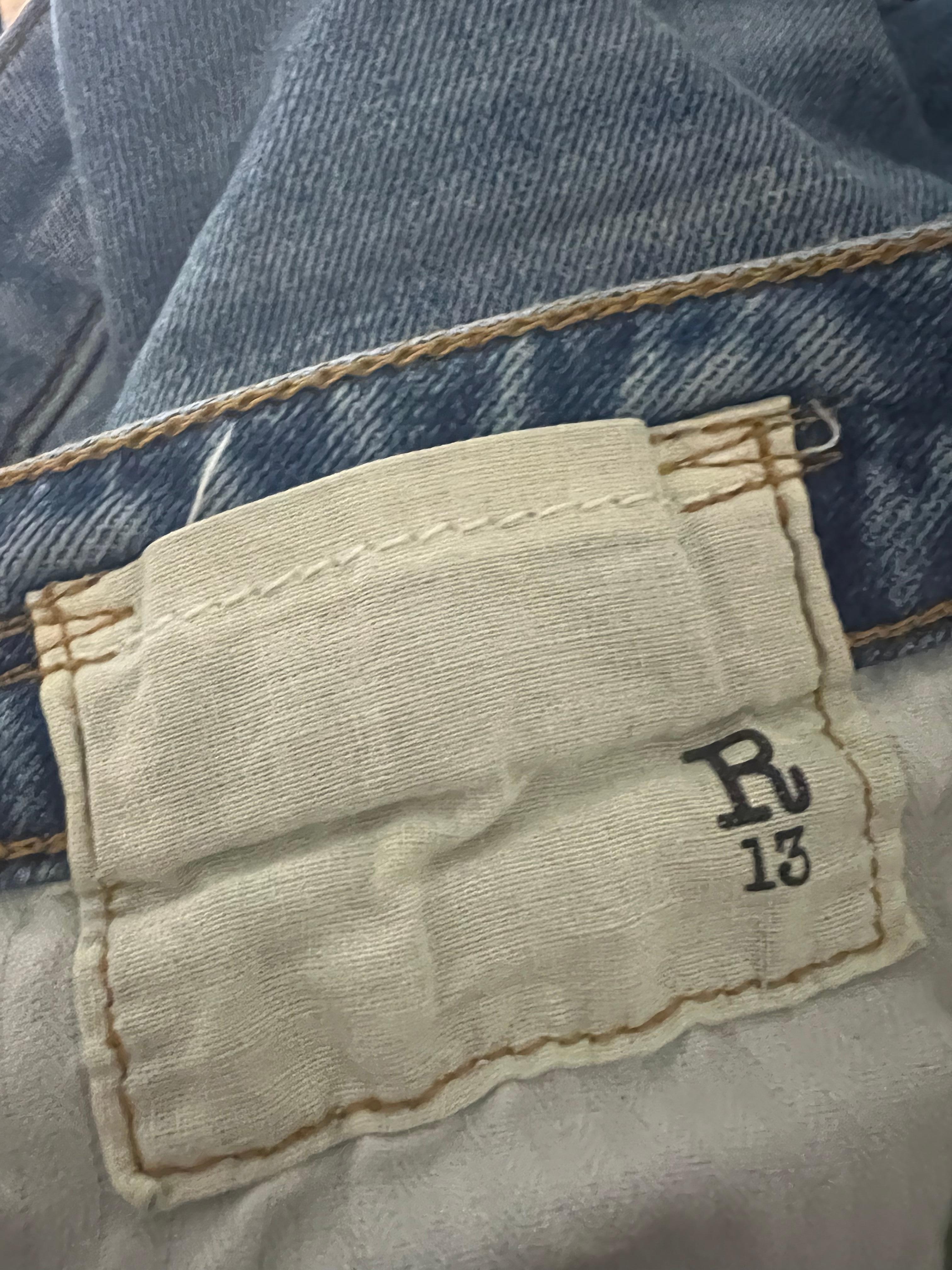 R13 Drew Stretch Kick Fit Denim Jeans, Size 28 For Sale 3