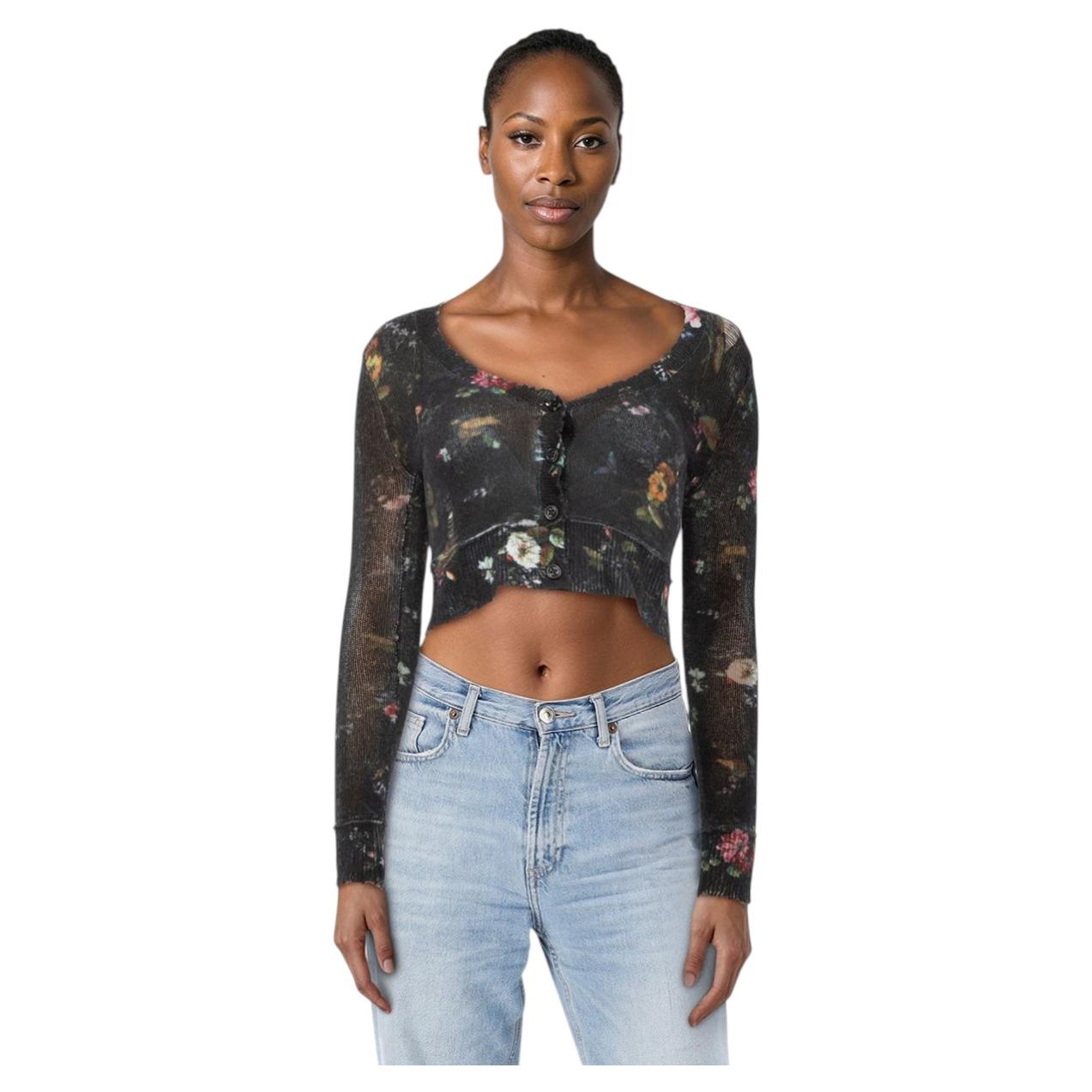 R13 Floral Cashmere Baby Cardigan Size XS