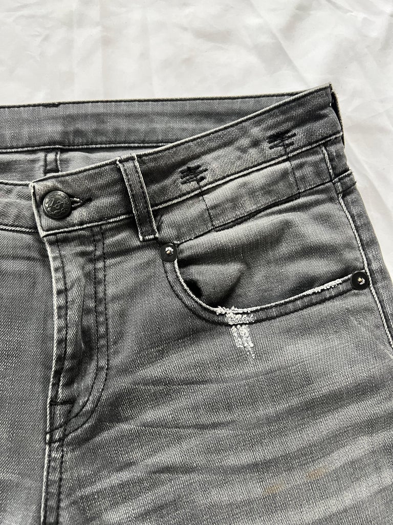 R13 Grey Orion Boy Skinny Jeans Pants, Size 27 For Sale at 1stDibs