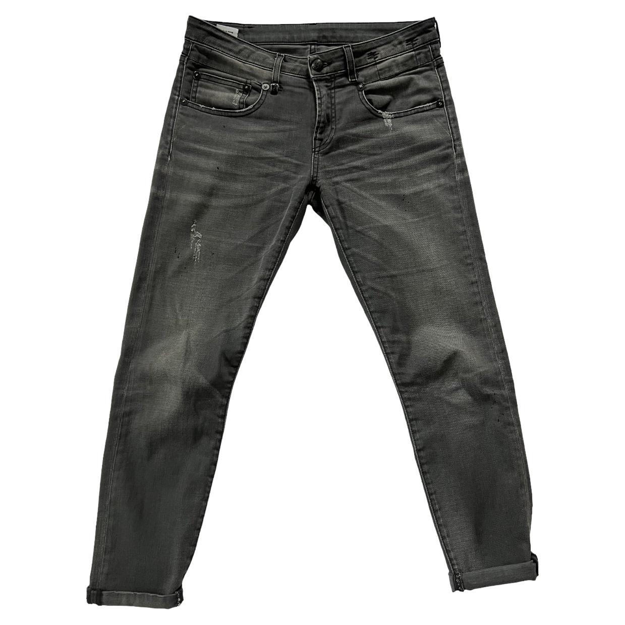 R13 Grey Orion Boy Skinny Jeans Pants, Size 27 For Sale