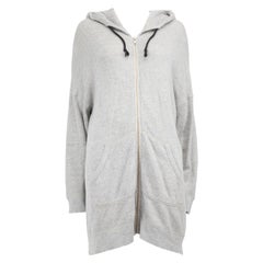R13 Grey Oversized Zip Up Hoodie Size M