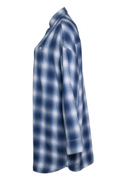 R13, oversized AXL checked flannel mini dress