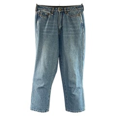 R13 Talla 27 Azul R13WM0086 Vaqueros holgados de mezcla de algodón