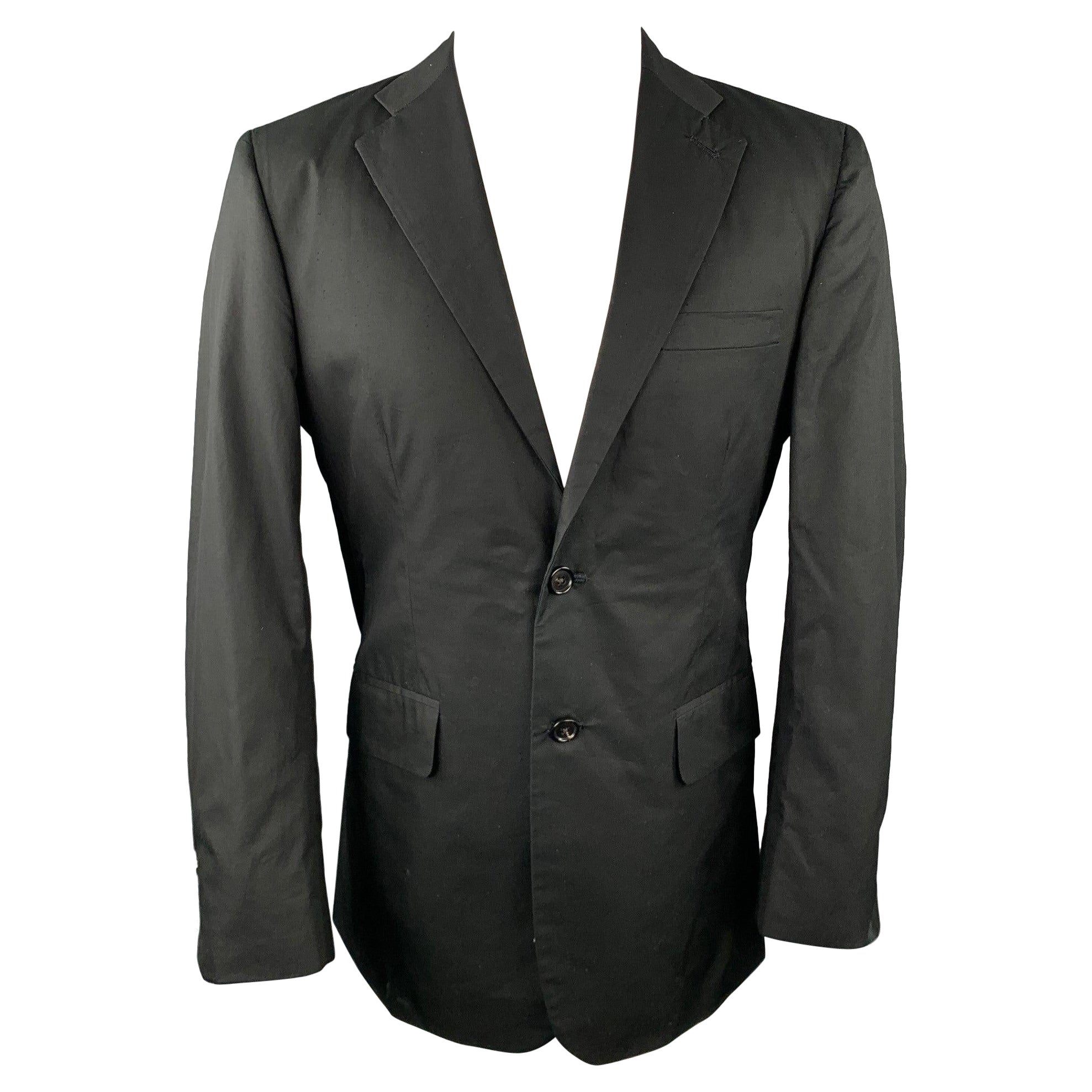 R13 Taglia 40 Cappotto sportivo in cotone con ricamo nero e risvolto a punta in vendita