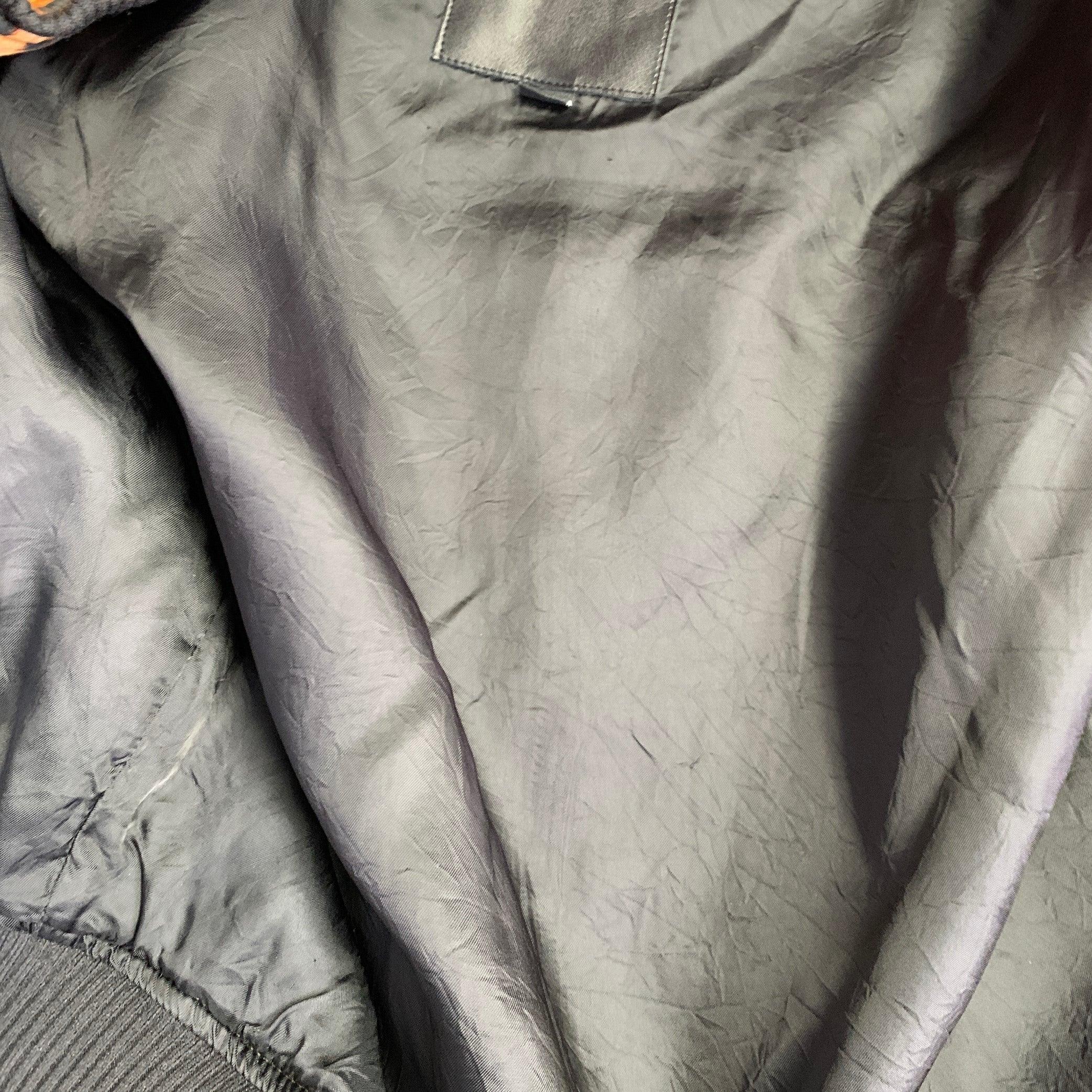 Donna R13 Taglia L Marrone Nero Cotone Stampa Animale Zip Up Giacca Bomber in vendita