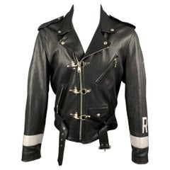 R13 Taille M Cuir noir Brooklyn USA Veste Biker