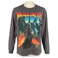 R13 Größe M Graues übergroßes Megadeth-T-Shirt mit Grafikmuster