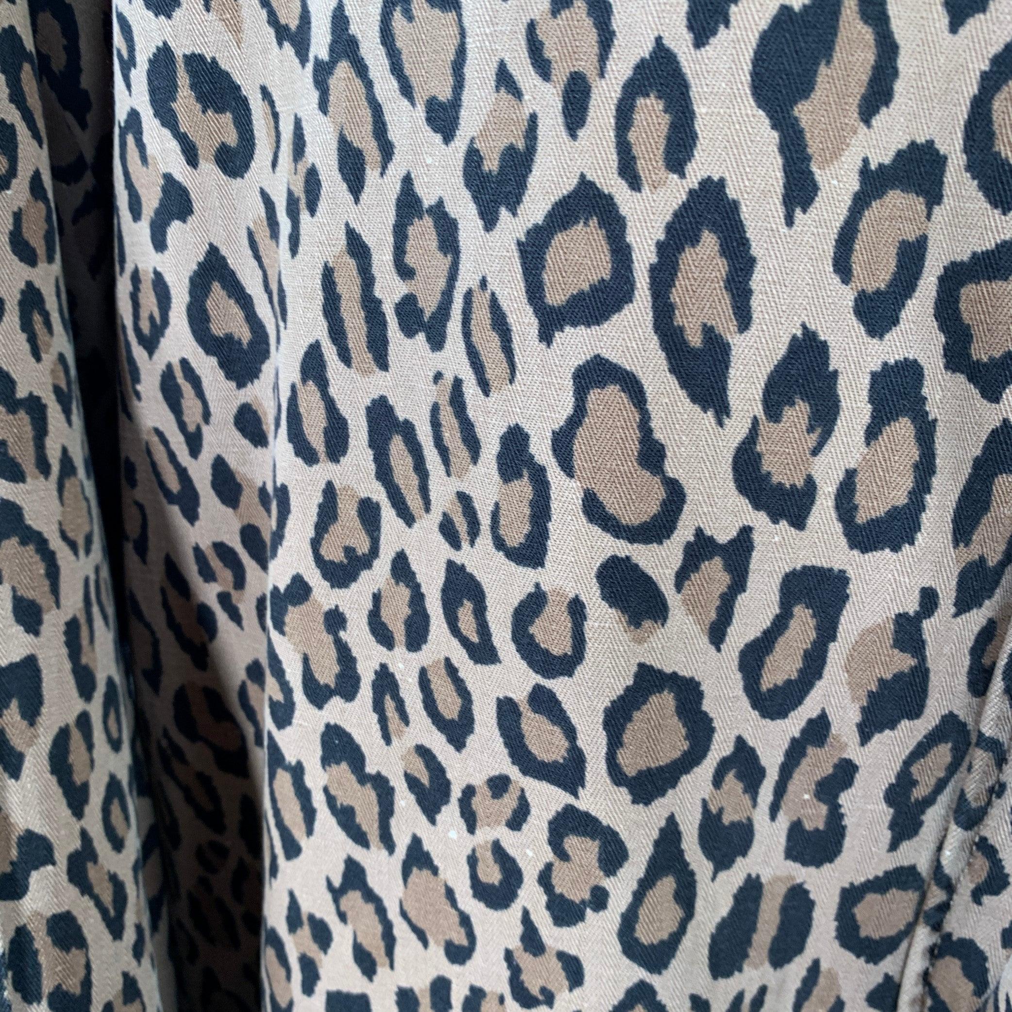 R13 Size S Tan Black Animal Print Oversized Hooded Parka Coat Bon état - En vente à San Francisco, CA
