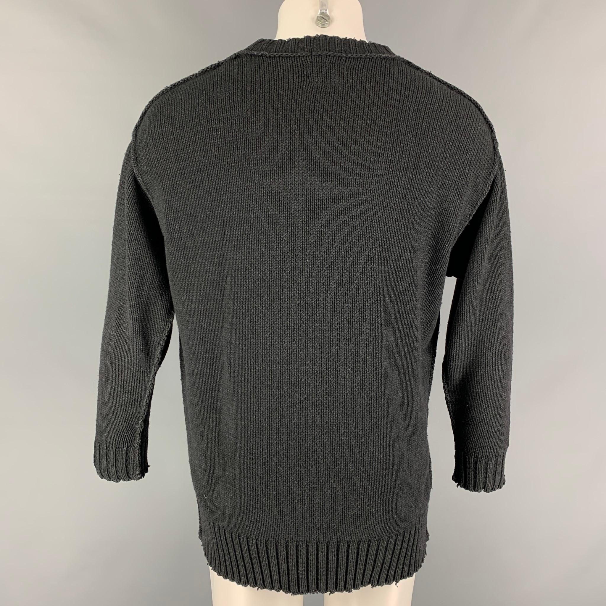 Black R13 Size XS Charcoal Oversized Acrylic Wool Oversized Sweater