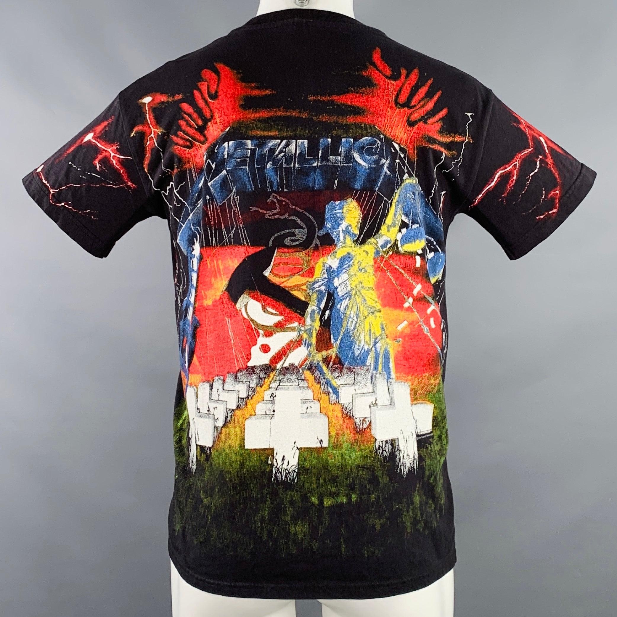R13 Talla XS Camiseta Metallica Black Multi Color Rock Concert Cotton Crew Neck en Excelente estado para la venta en San Francisco, CA