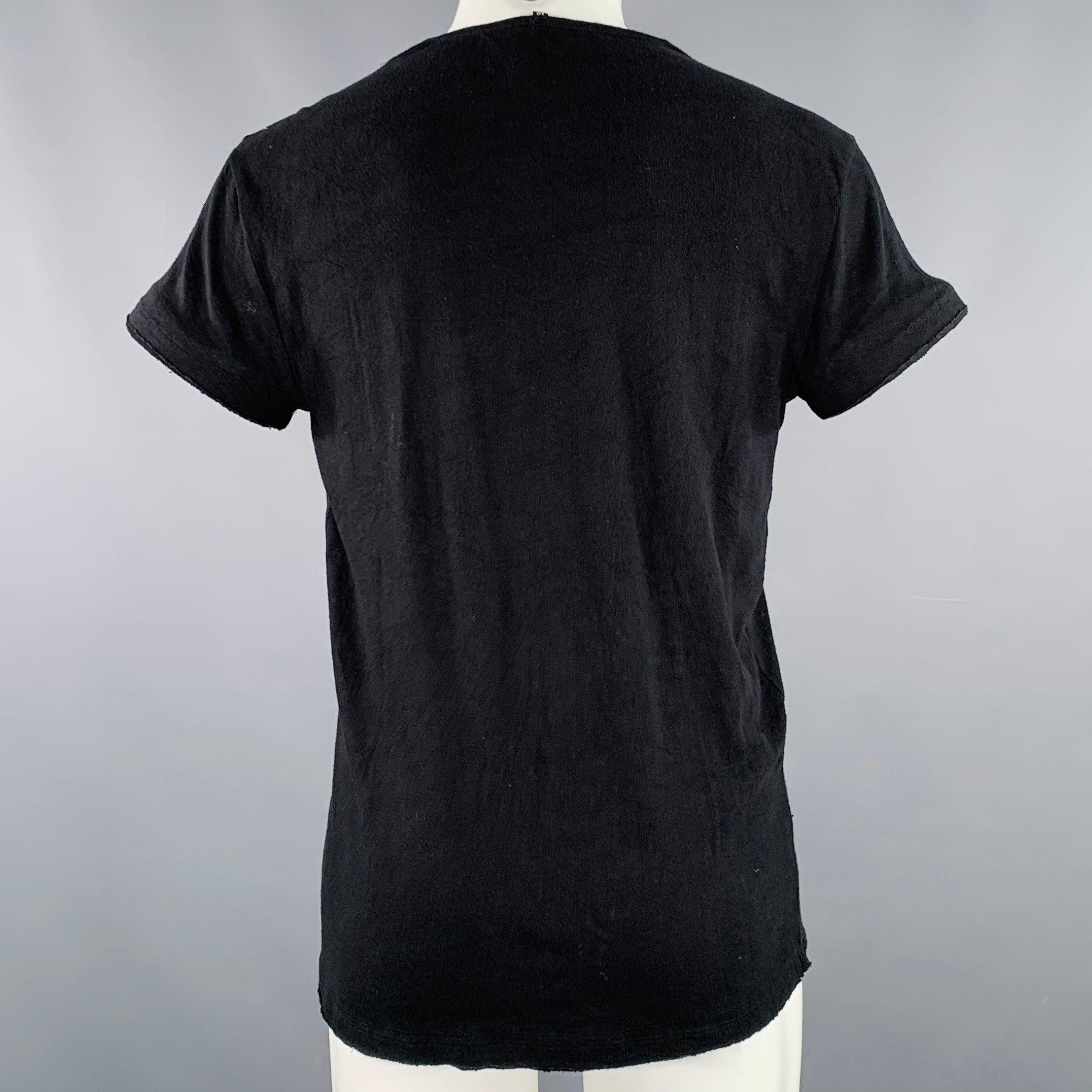 R13 SS18 Size XS Sid Zombie Lukas Black Red Print Cotton Blend Print T-shirt Excellent état - En vente à San Francisco, CA