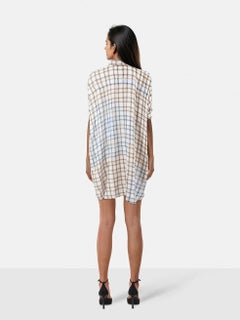 R13 SS23 Checkered Oversized Boxy Shirtdress Size XL