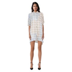 R13 SS23 Checkered Oversized Boxy Shirtdress Size XL