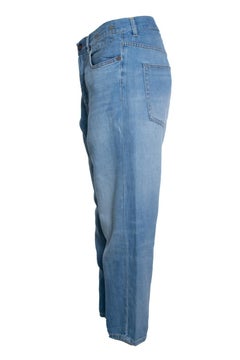 R13, tailored drop jeans in blue