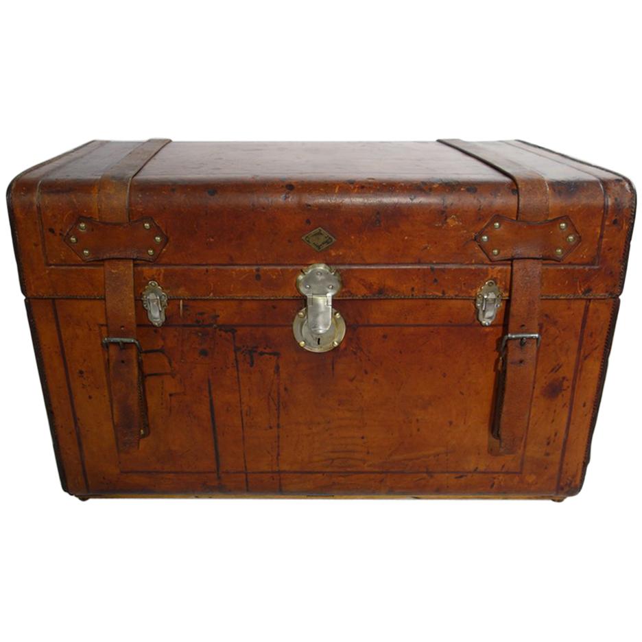 R1547 Russian Leather Trunk For Sale