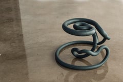 Chaise d'appoint R2, tabouret à rallonge avec acier inoxydable et mousse de siliconé