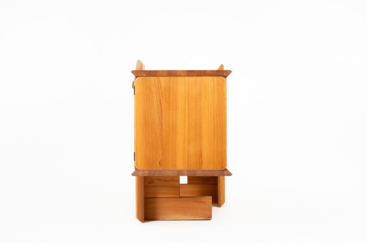 French R28 sideboard by Pierre Chapo in elm 1980