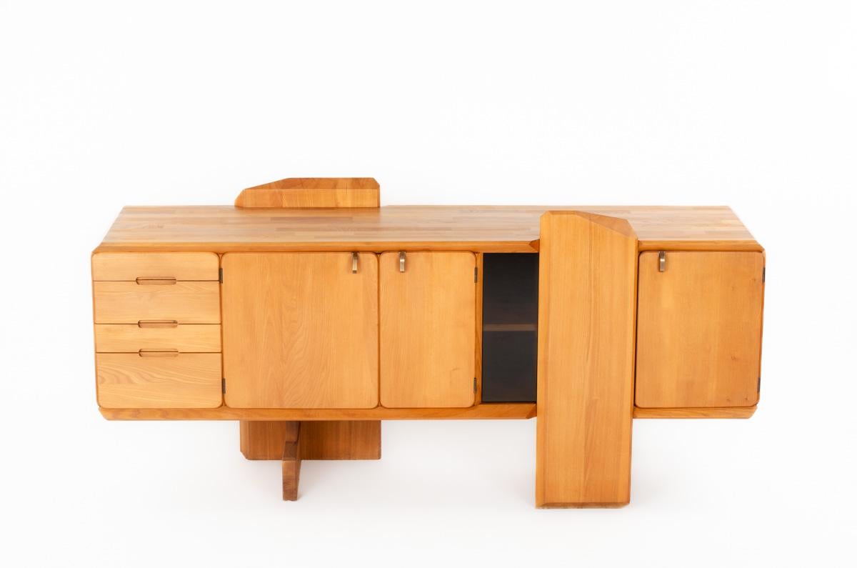 Late 20th Century R28 sideboard by Pierre Chapo in elm 1980